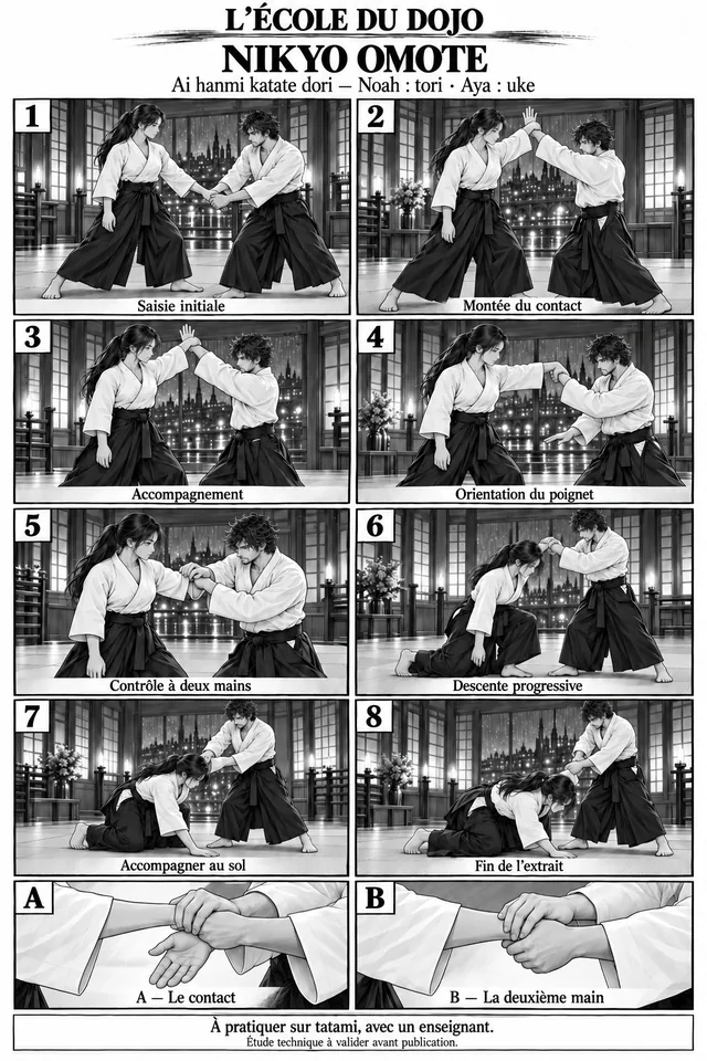 Aperçu de la planche Ai hanmi katate dori — Nikyo omote